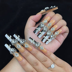 Diamond Cross Handmade Nails G041