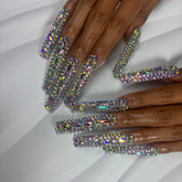 Glamorous Crystal Galaxy Handmade Nails N010