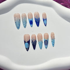 Blue - Drop Chic Handmade Nails D001