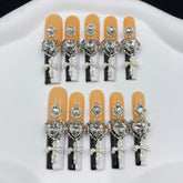 Diamond Cross Handmade Nails G041