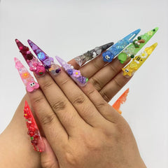 Colorful Creature Handmade Nails G032