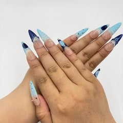Blue - Drop Chic Handmade Nails D001