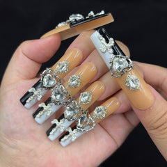 Diamond Cross Handmade Nails G041