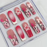 Pink Panther Sweet Handmade Nails D007
