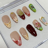 Botanical Fantasy Handmade Nails D432