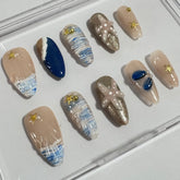 Enchanted Ocean Handmade Nails D454