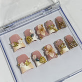 Elegant Blush Handmade Nails L272