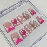 Blushing Sakura Handmade Nails L273