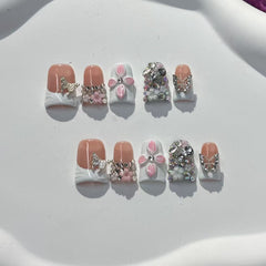 Glam Hearty Handmade Duck Nails L215