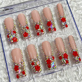 Glamorous Bling Handmade Nails D040