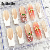Cherry Blush Handmade Nails D044