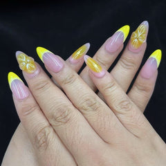 Sunshine Blush Handmade NailsD417