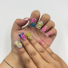 Colorful Fantasy Handmade Nails  L263