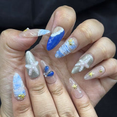 Enchanted Ocean Handmade Nails D454