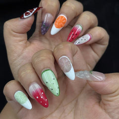 Fruity Fantasy Handmade Nails D435