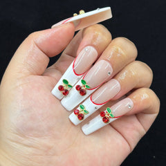 Cherry Blush Handmade Nails G007