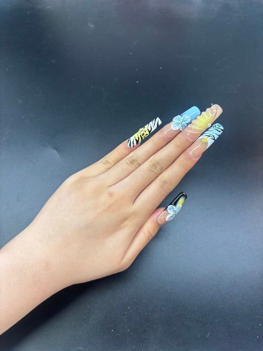 Wildflower Fusion Handmade Nails D002
