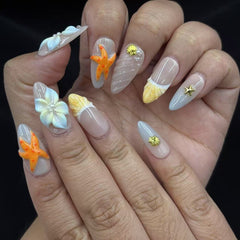 Ocean Breeze Handmade Nails D458