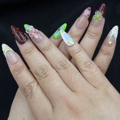 Botanical Fantasy Handmade Nails D432