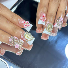 Blossoming Glam Handmade Nails L279