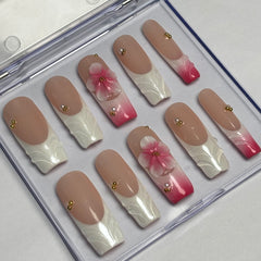 Blushing Petal Handmade Nails D035