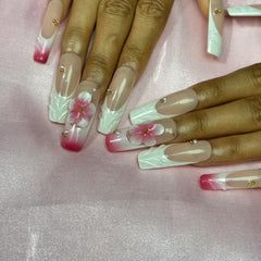 Blushing Petal Handmade Nails D035