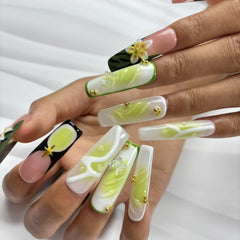 Jade Bloom Handmade Nails M116