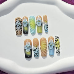 Wildflower & Safari Handmade Nails G037