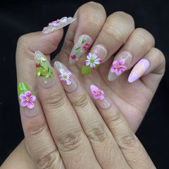 Spring Blossom Handmade Nails D400