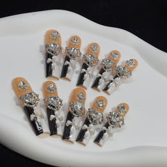 Diamond Cross Handmade Nails G0431