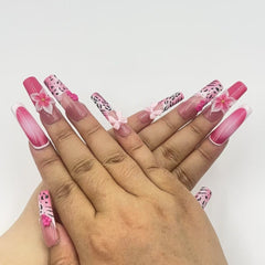 Pink Panther Sweet Handmade Nails D007