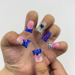 Romantic Bling Duck Nails L257