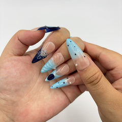 Blue - Drop Chic Handmade Nails D001