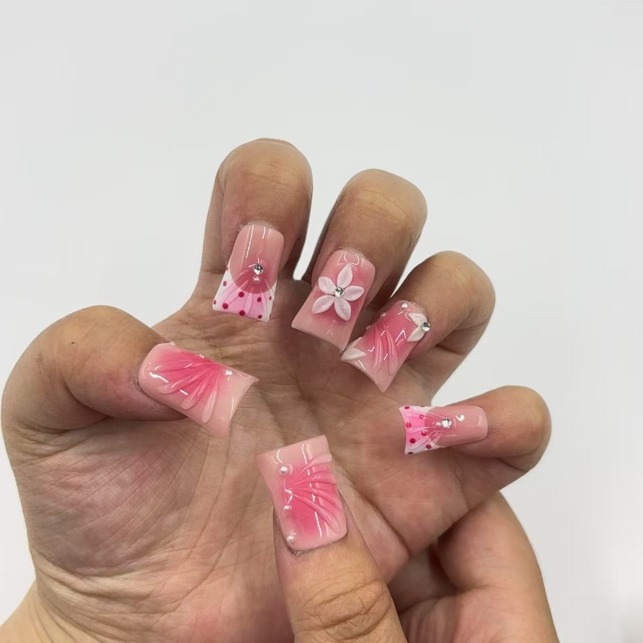 Blossom Pink Duck Nails L258