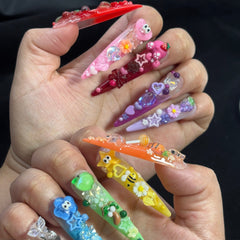 Colorful Creature Handmade Nails G032