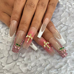 Cherry Blush Handmade Nails D044