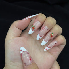 Cherry Fantasy Almond - shape Nails D028