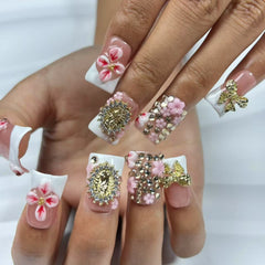 Blossoming Glam Handmade Nails L279