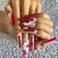 Passionate Ruby Handmade Nails D039