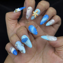 Enchanted Sea Handmade Nails D434