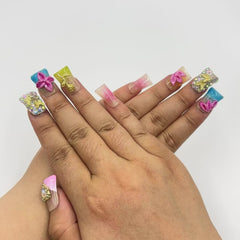 Colorful Fantasy Handmade Nails  L263