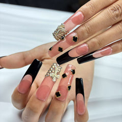 Noir - Blush Luxe Handmade Nails D009