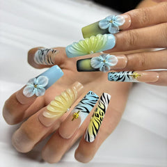 Wildflower & Safari Handmade Nails G037
