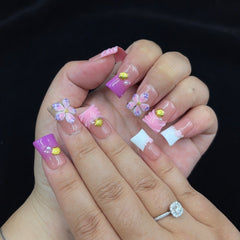 Floral Blush Duck Nails L222