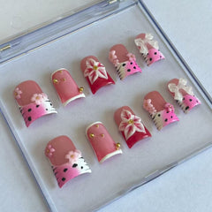Pink Panther duck nails L259