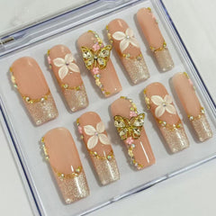Spring Sparkle Handmade Nails D008