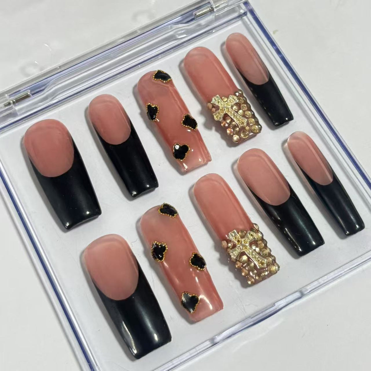 Noir - Blush Luxe Handmade Nails D009