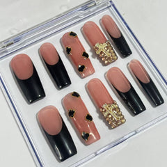 Noir - Blush Luxe Handmade Nails D009