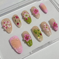 Spring Blossom Handmade Nails D400
