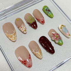 Botanical Fantasy Handmade Nails D432